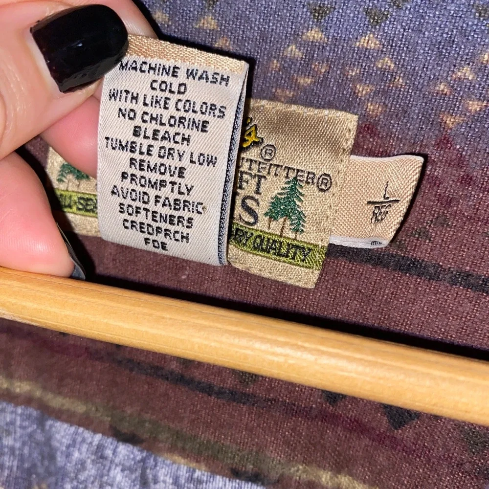 Cabela’s Deerskin Soft Chamois Southwest Geometric Button Shirt – Men’s Size L - Picture 6 of 9